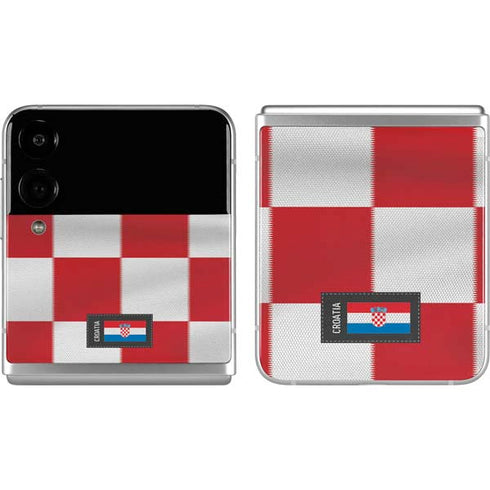 Croatia Soccer Flag Galaxy Z Flip4 5G Skin